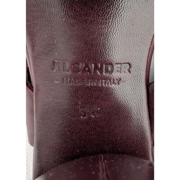 Jil Sander Ribes Leather Column Heel Slingback Sandals Women’s EU 36 US 6 Chic - Picture 5 of 9